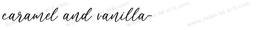 caramel and vanilla字体转换